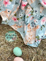 Load image into Gallery viewer, Minty Bunnies Tiered Dress
