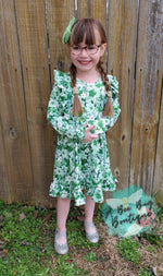 Load image into Gallery viewer, Green Gardens Tie Back Dress
