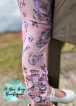 Load image into Gallery viewer, Floral Mouse Button Leggings

