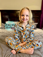 Load image into Gallery viewer, Spooky Sweets Button Up Bamboo Pj Set
