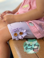 Load image into Gallery viewer, Lavender Button Shorts
