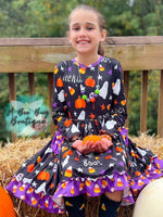 Load image into Gallery viewer, Ghostly Giggles Twirl Dress
