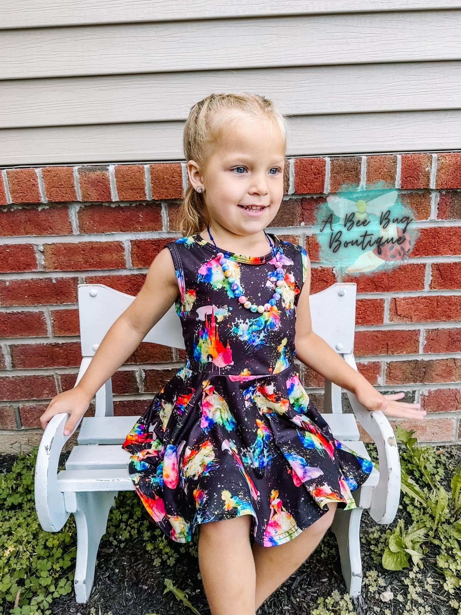 Watercolor Princess Peplum Top