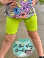 Load image into Gallery viewer, Lime Green Biker Shorts
