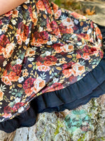 Load image into Gallery viewer, Midnight Blooms Bow Back Twirl Dress
