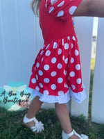 Load image into Gallery viewer, Polka Dot Mouse Dress
