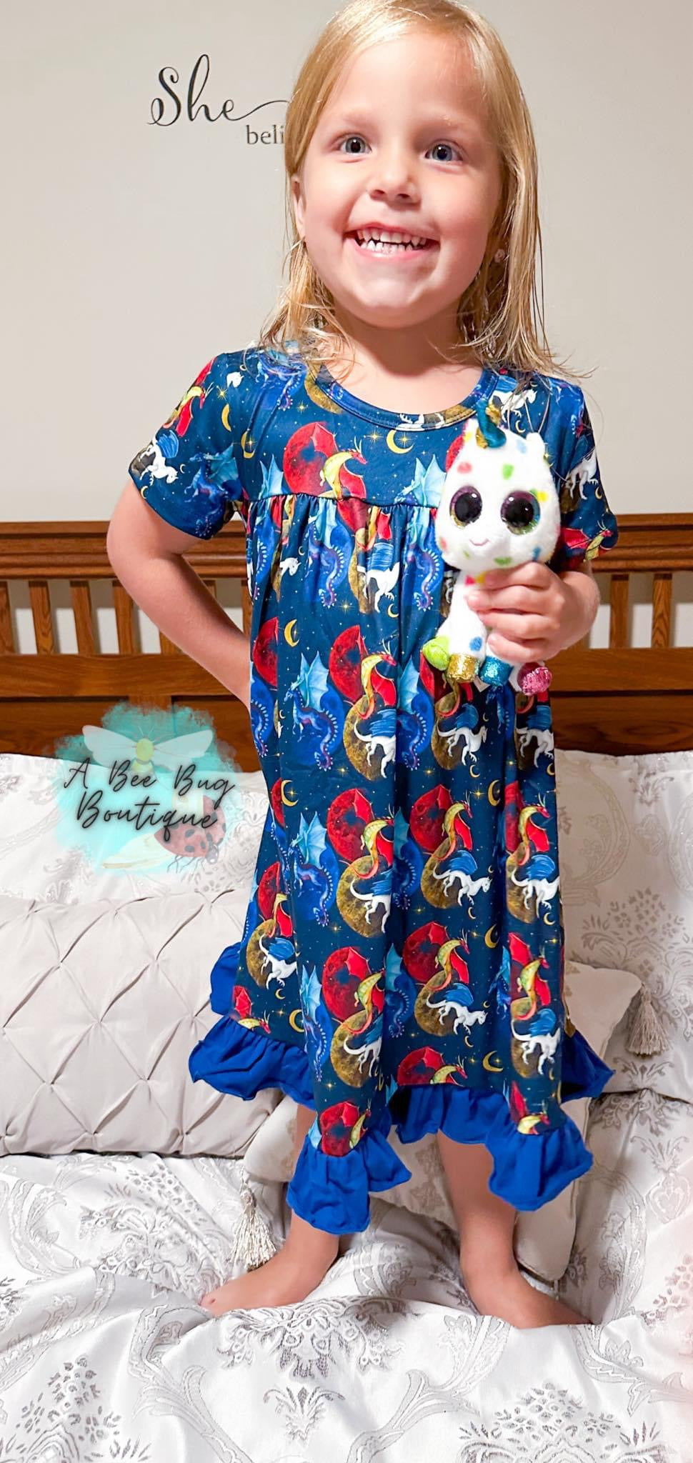 Year of the Dragon Short Sleeve Nightgown