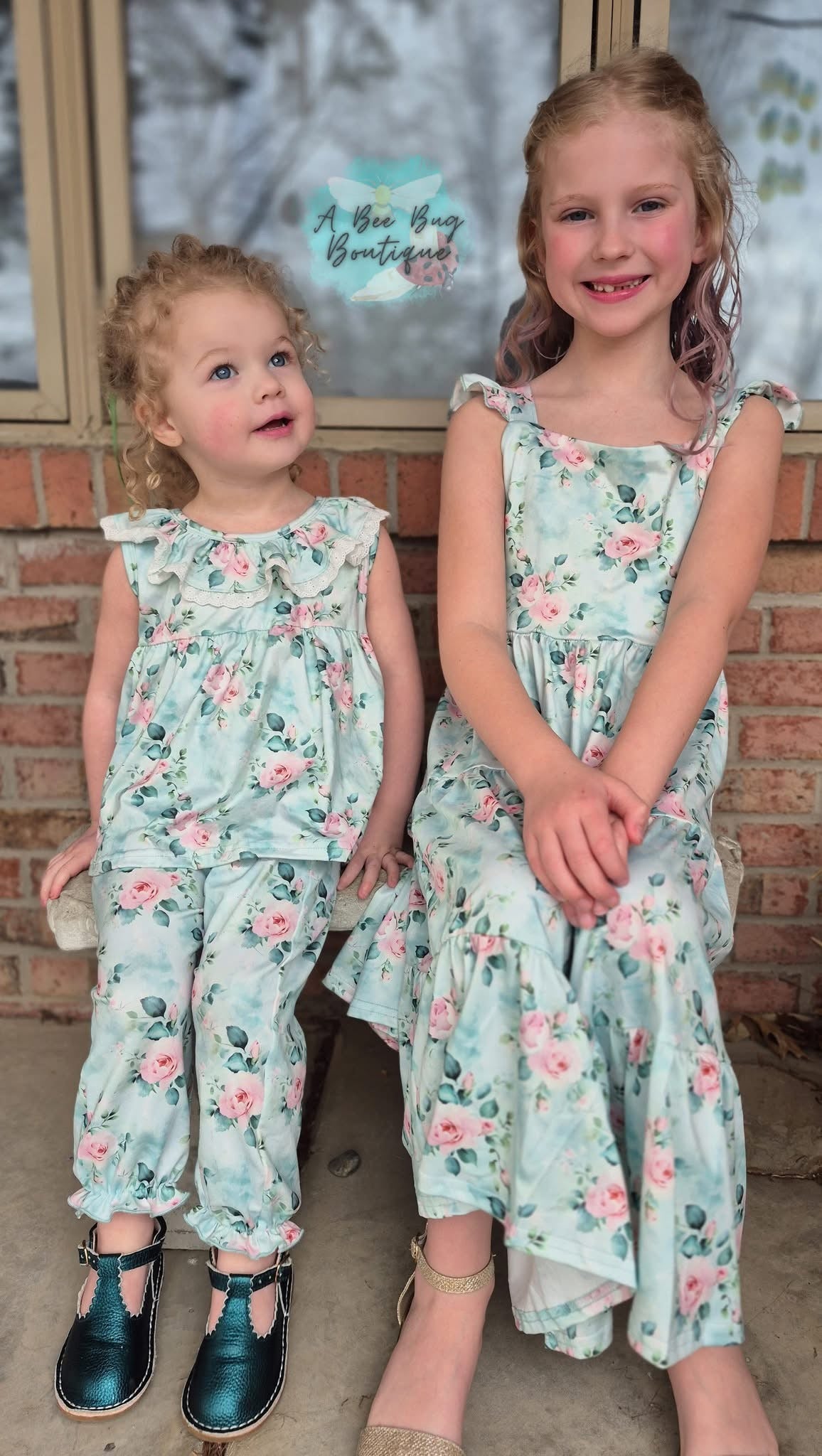 Spring Sage Floral Maxi Dress
