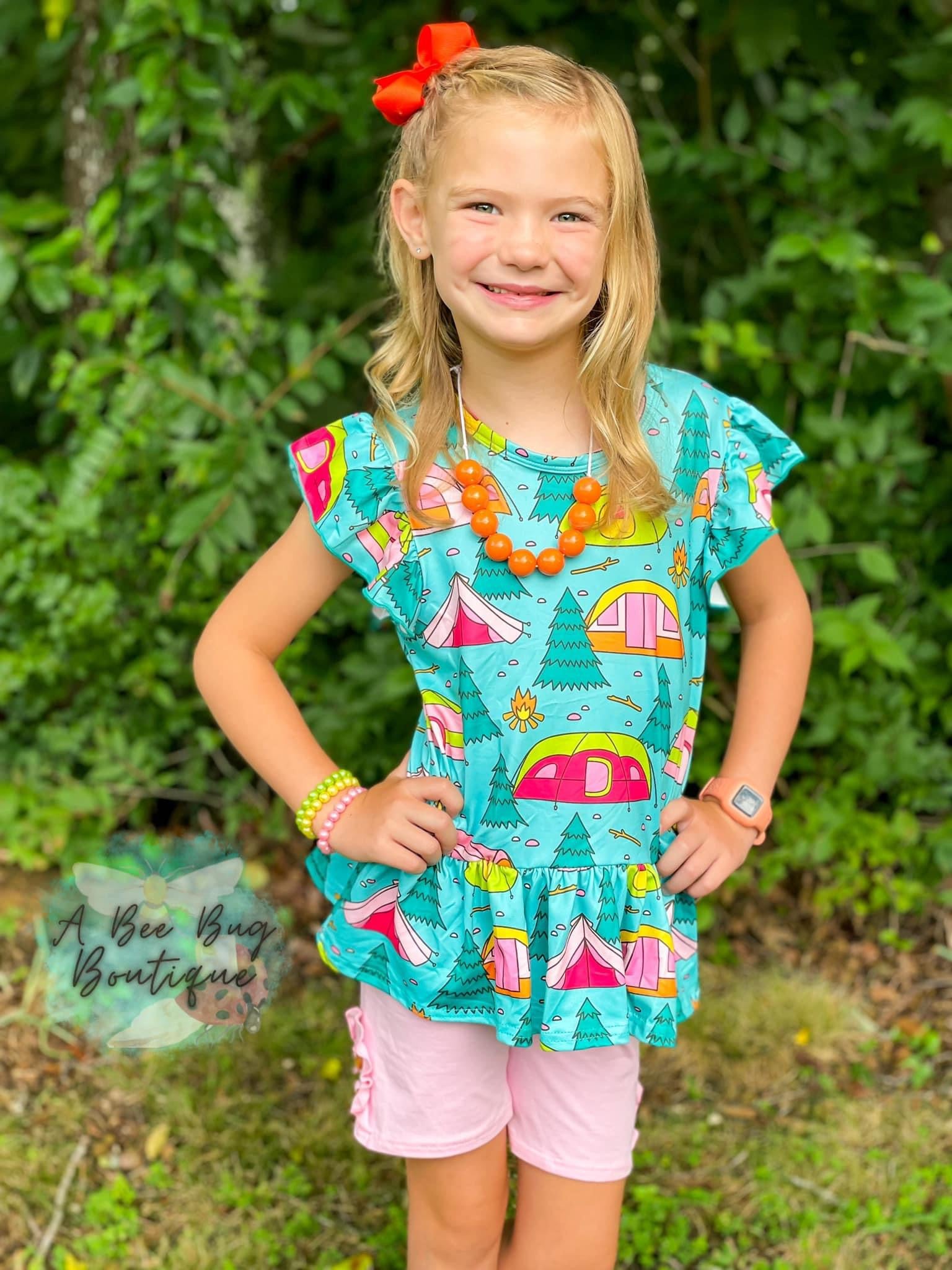 Campsite Fun Peplum Top