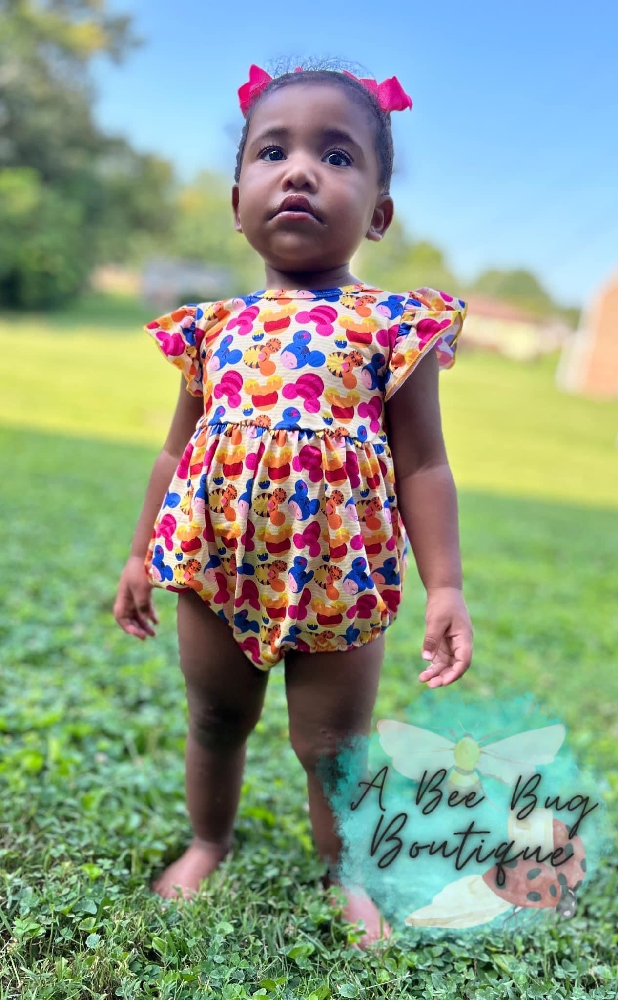 Honey Bear Bow Back Romper