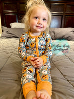 Load image into Gallery viewer, Spooky Sweets Bamboo Zippy Pjs
