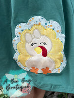 Load image into Gallery viewer, Little Turkey Embroidered Dress
