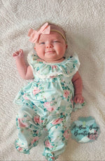 Load image into Gallery viewer, Spring Sage Floral Romper
