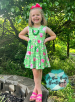 Load image into Gallery viewer, Watermelon Whirl Tiered Dress
