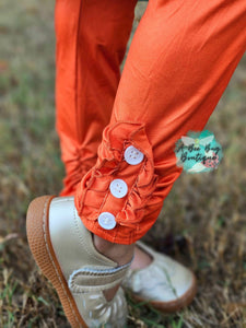 Pumpkin Spice Button Leggings