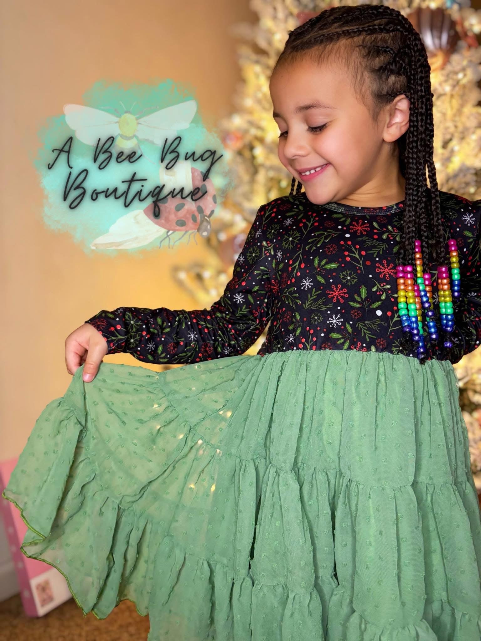 Winterberry Sage Swiss Dots Dress A Bee Bug Boutique Winterberry Sage Swiss Dots Dress A Bee Bug Boutique