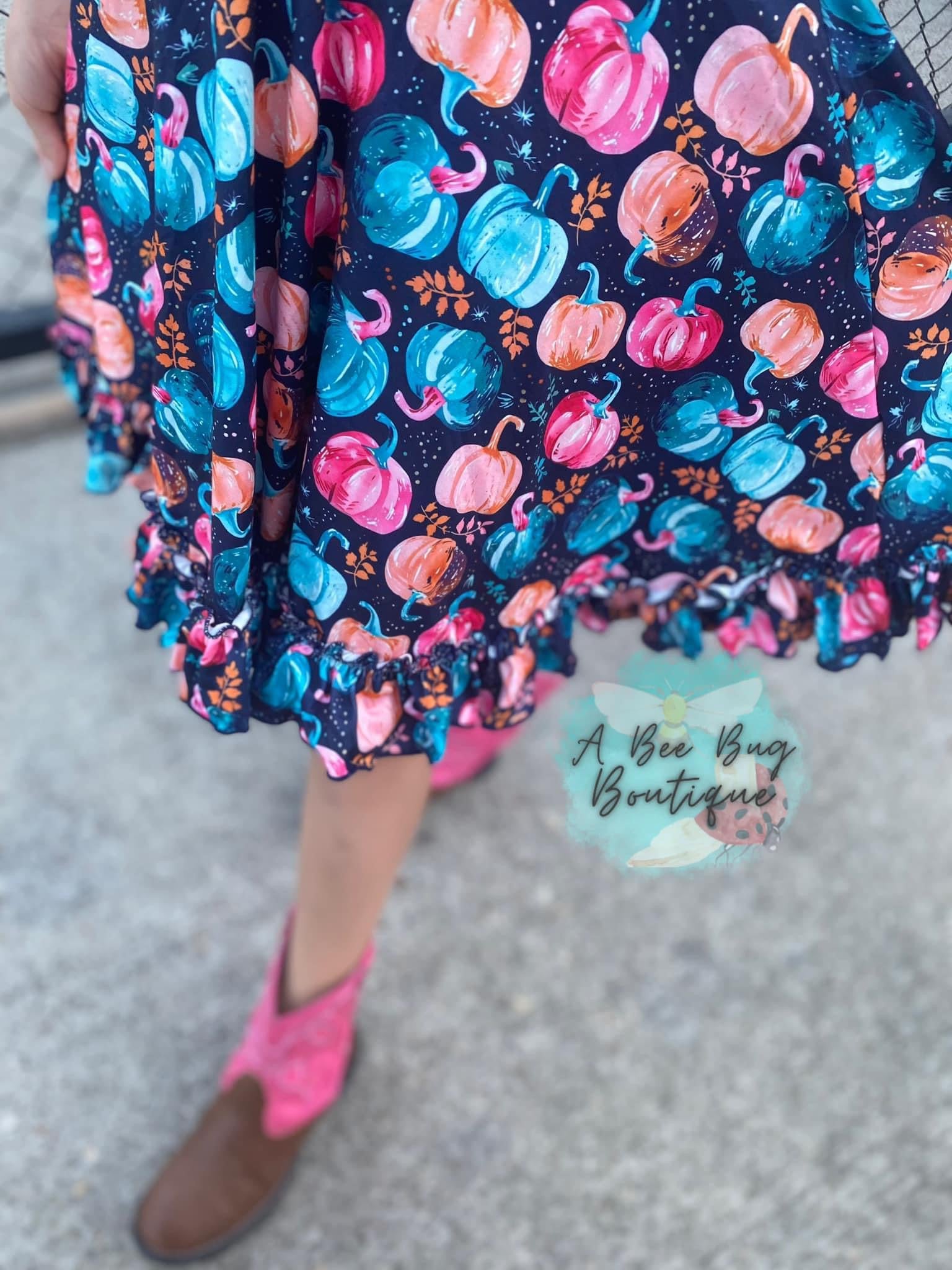 Pretty Pumpkins Twirl Dress