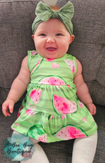 Load image into Gallery viewer, Watermelon Whirl Tiered Dress
