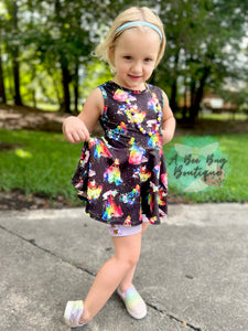 Watercolor Princess Peplum Top