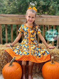 Autumn Splendor Button Dress