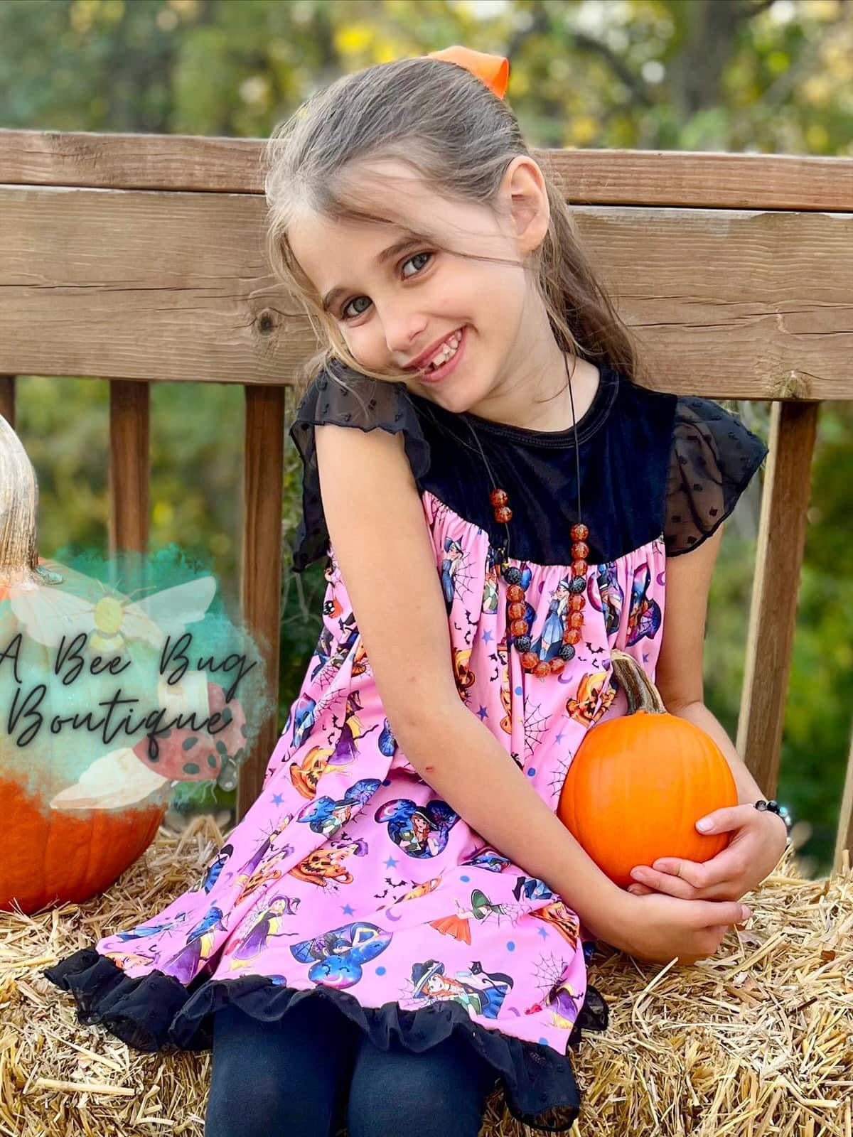 Pumpkin Princesses Velvet Dress