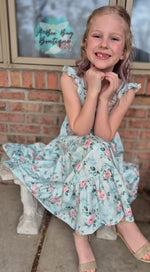 Load image into Gallery viewer, Spring Sage Floral Maxi Dress
