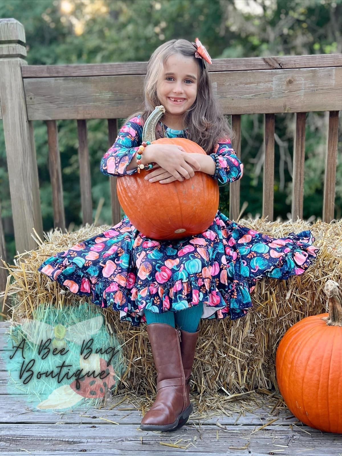 Pretty Pumpkins Twirl Dress