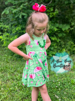Load image into Gallery viewer, Watermelon Whirl Tiered Dress
