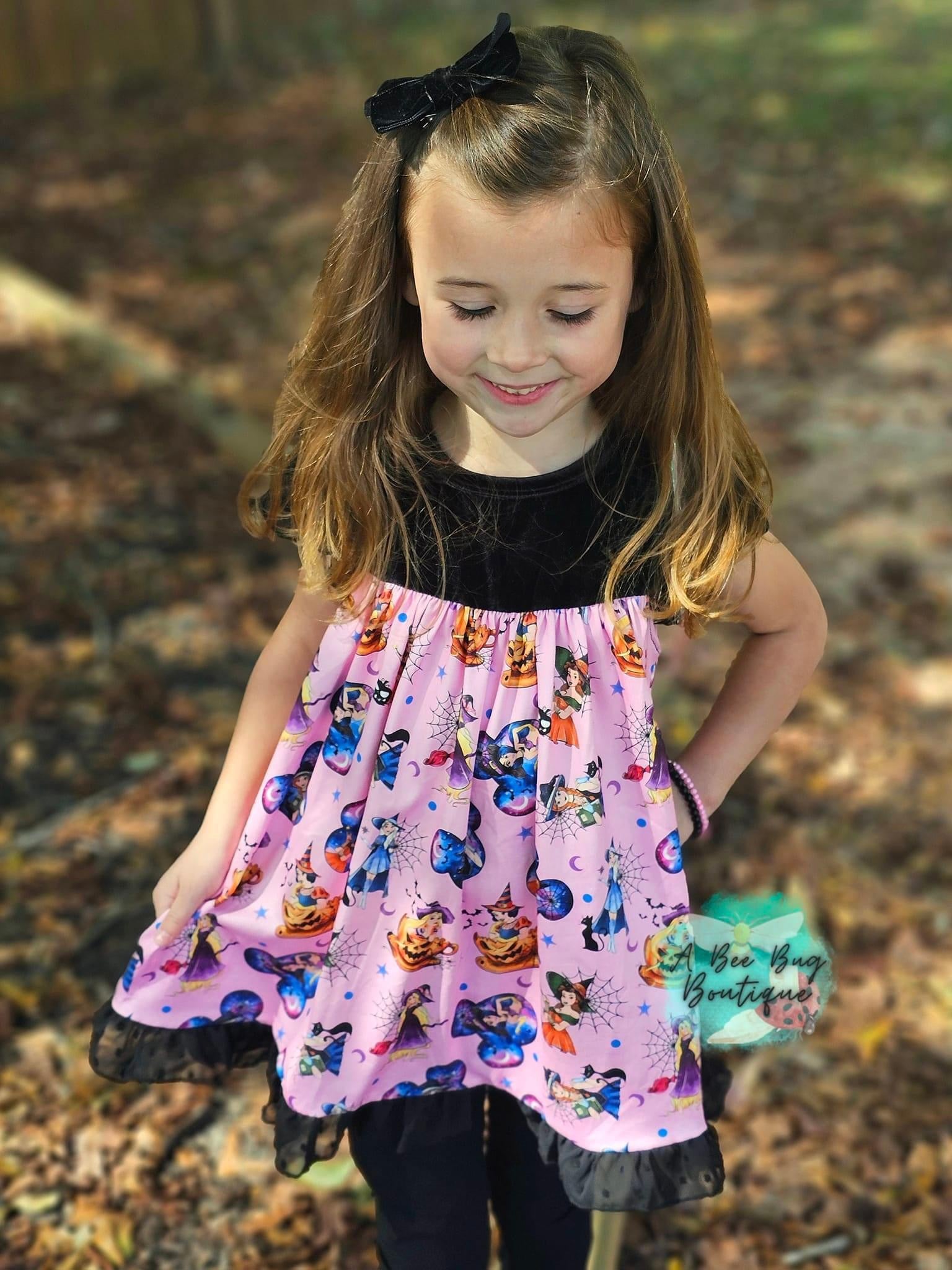 Pumpkin Princesses Velvet Dress