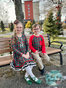 Classic Christmas Plaid Dress