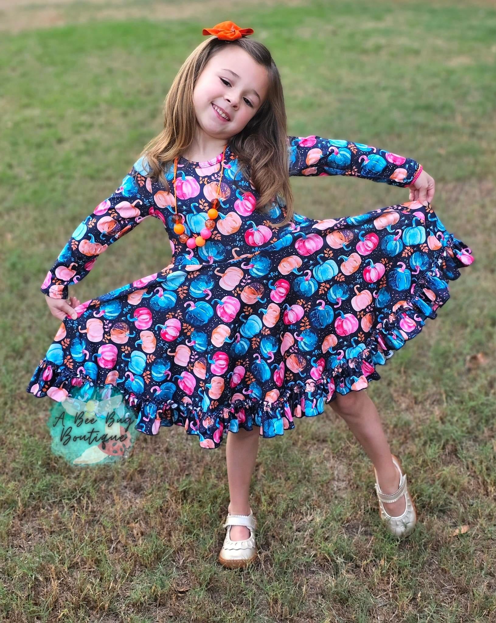 Pretty Pumpkins Twirl Dress