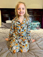 Load image into Gallery viewer, Spooky Sweets Button Up Bamboo Pj Set
