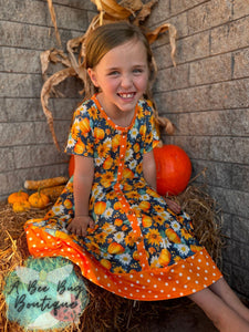 Autumn Splendor Button Dress