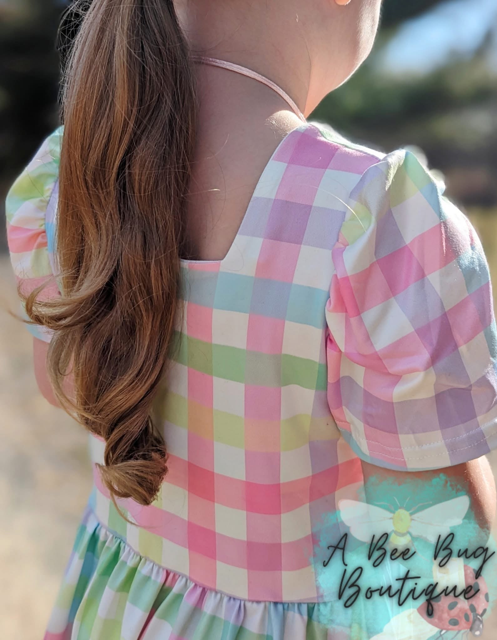 Rainbow Plaid Twirl