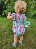 Load image into Gallery viewer, Minty Flamingoes Romper
