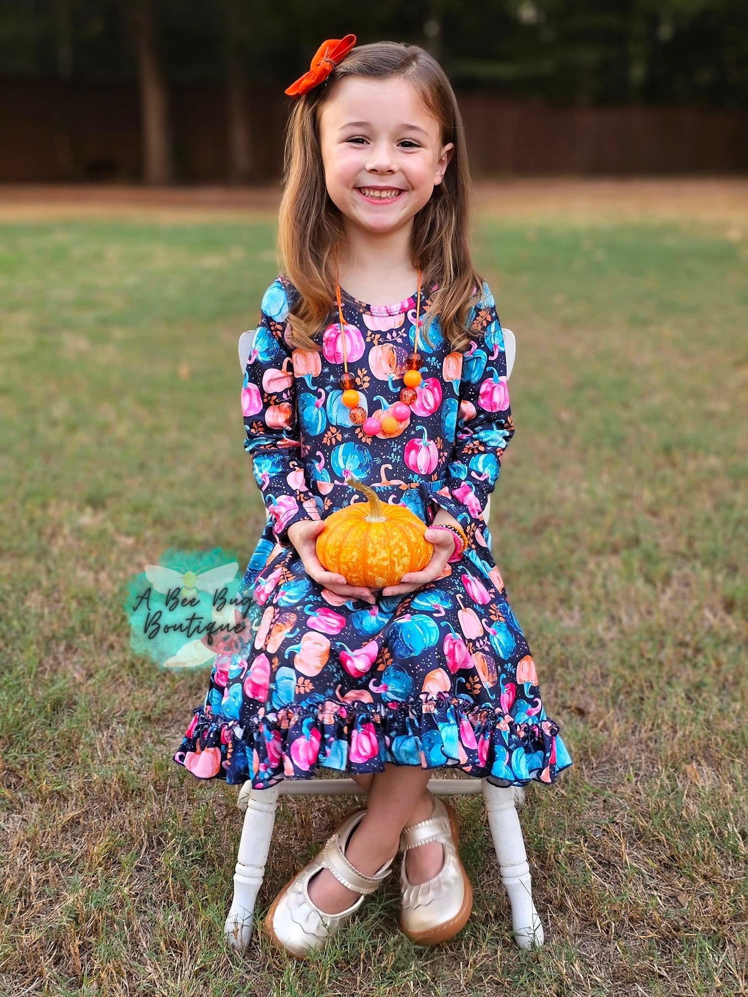 Pretty Pumpkins Twirl Dress