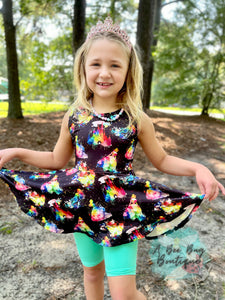 Watercolor Princess Peplum Top