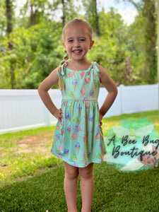 Sweet Scoops Tie Shoulder Dress