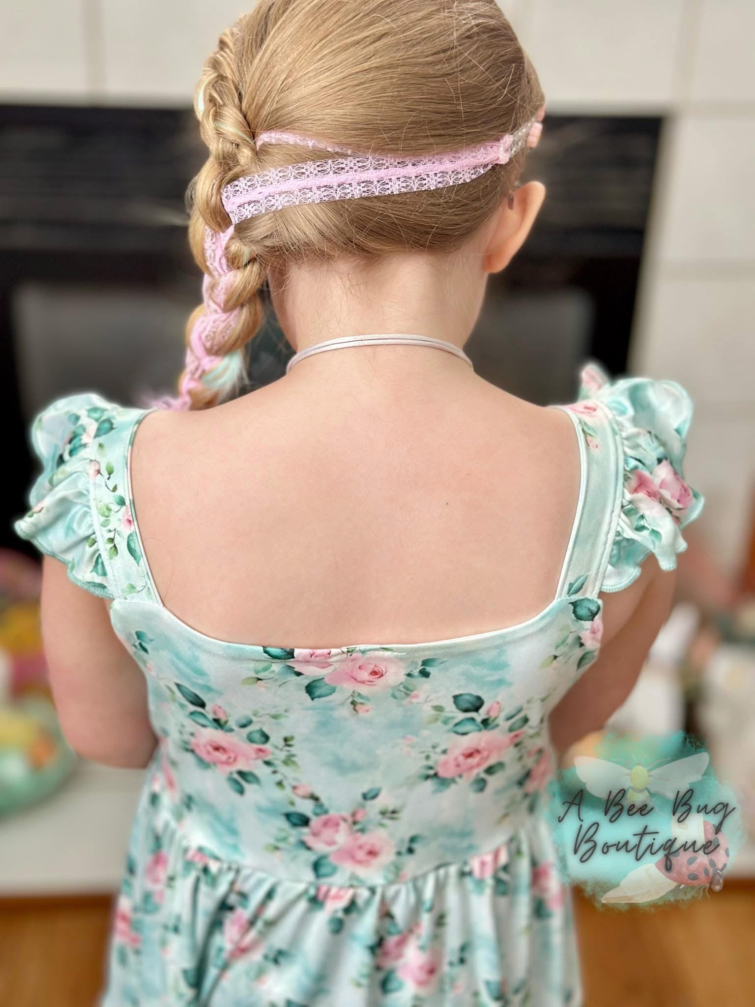 Spring Sage Floral Maxi Dress