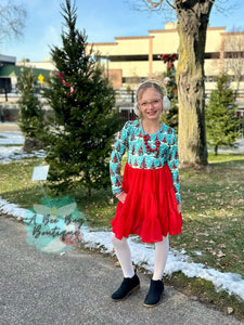 Oh Christmas Tree Swiss Dots Dress