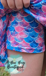 Load image into Gallery viewer, Watercolor Mermaid Ruffled Skort
