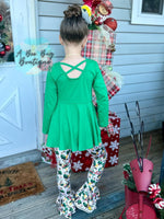 Load image into Gallery viewer, Green Crossback Peplum
