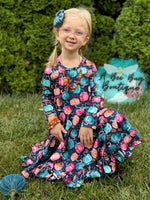 Load image into Gallery viewer, Pretty Pumpkins Twirl Dress
