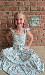 Load image into Gallery viewer, Spring Sage Floral Maxi Dress
