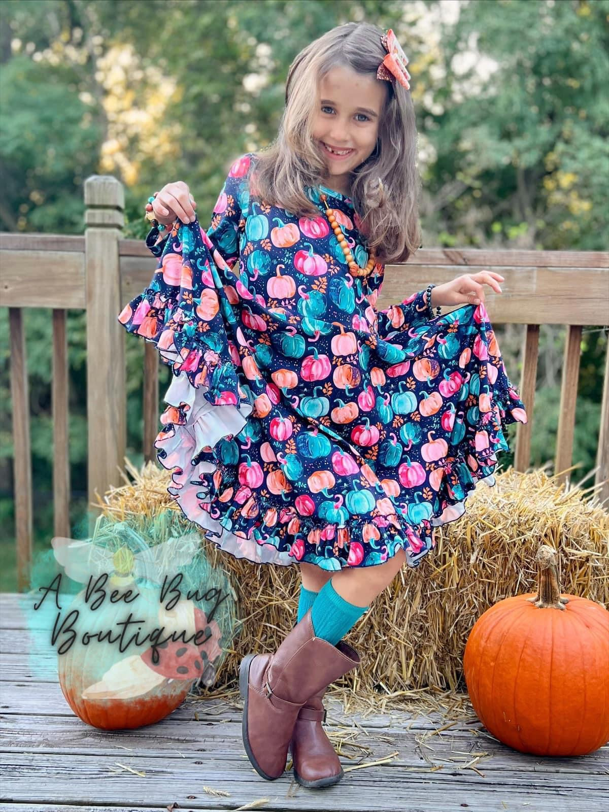 Pretty Pumpkins Twirl Dress