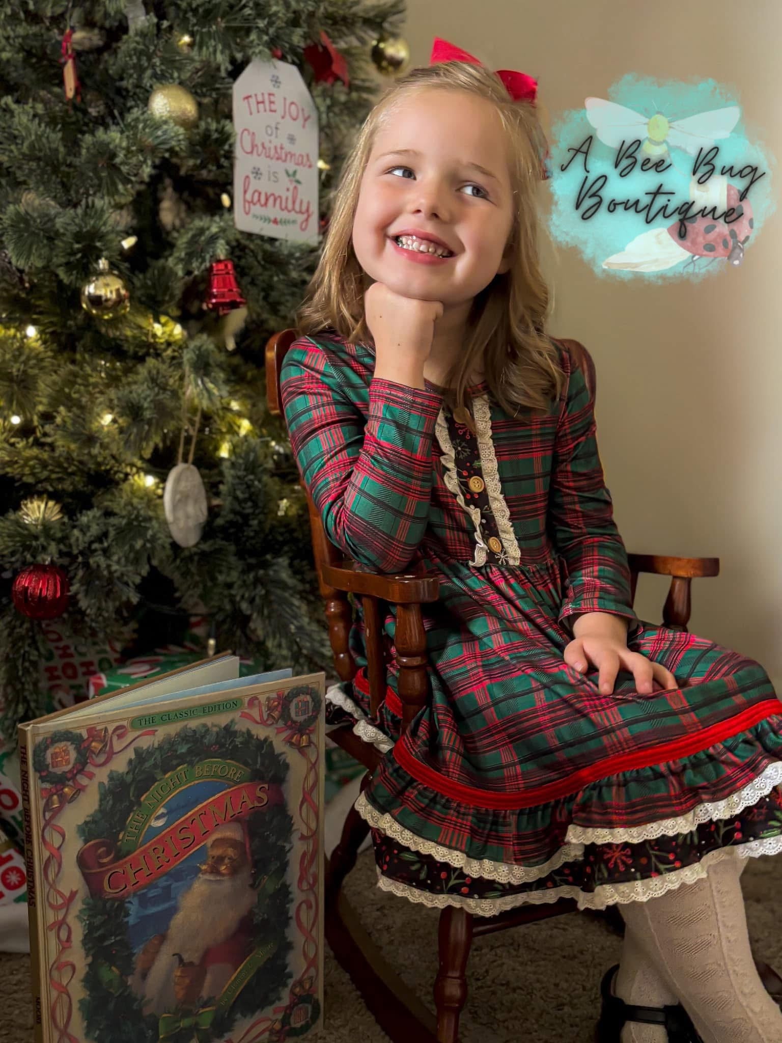 Classic Christmas Plaid Dress