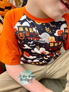 Halloween Train Raglan