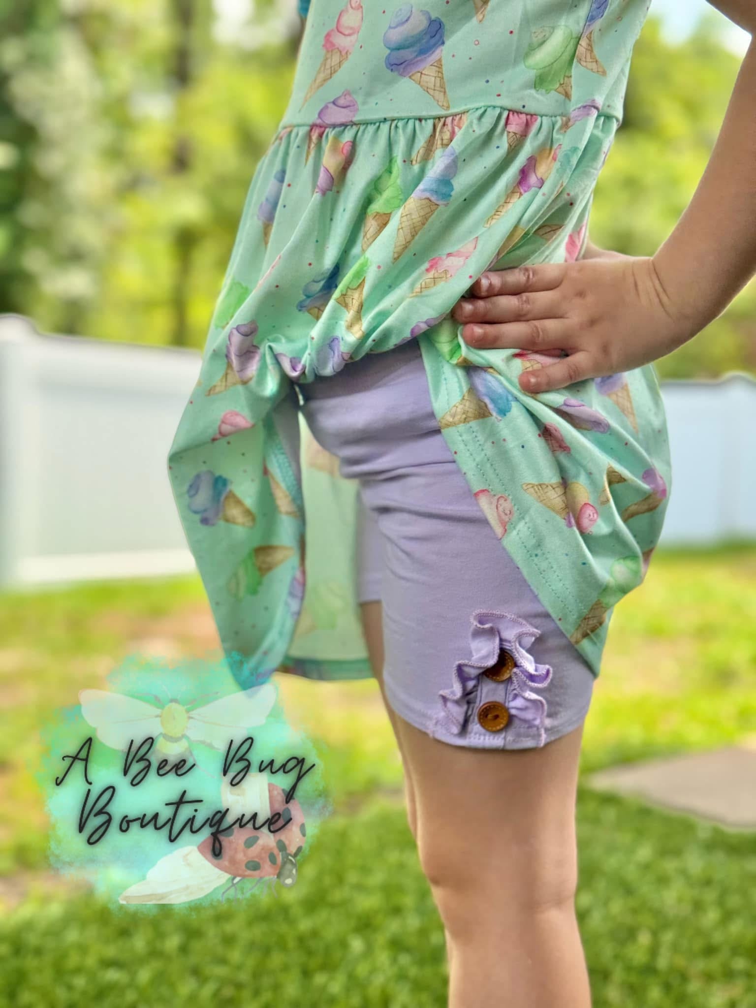 Sweet Scoops Tie Shoulder Dress