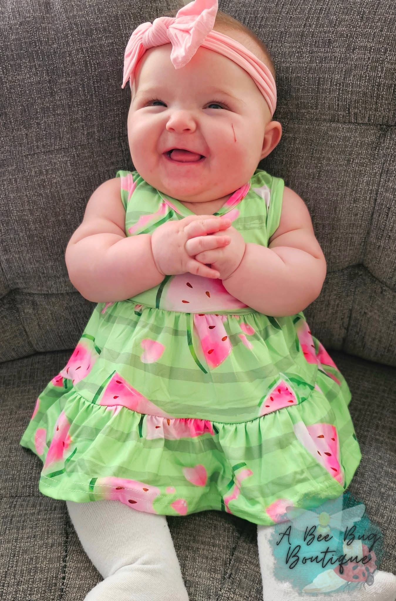 Watermelon Whirl Tiered Dress