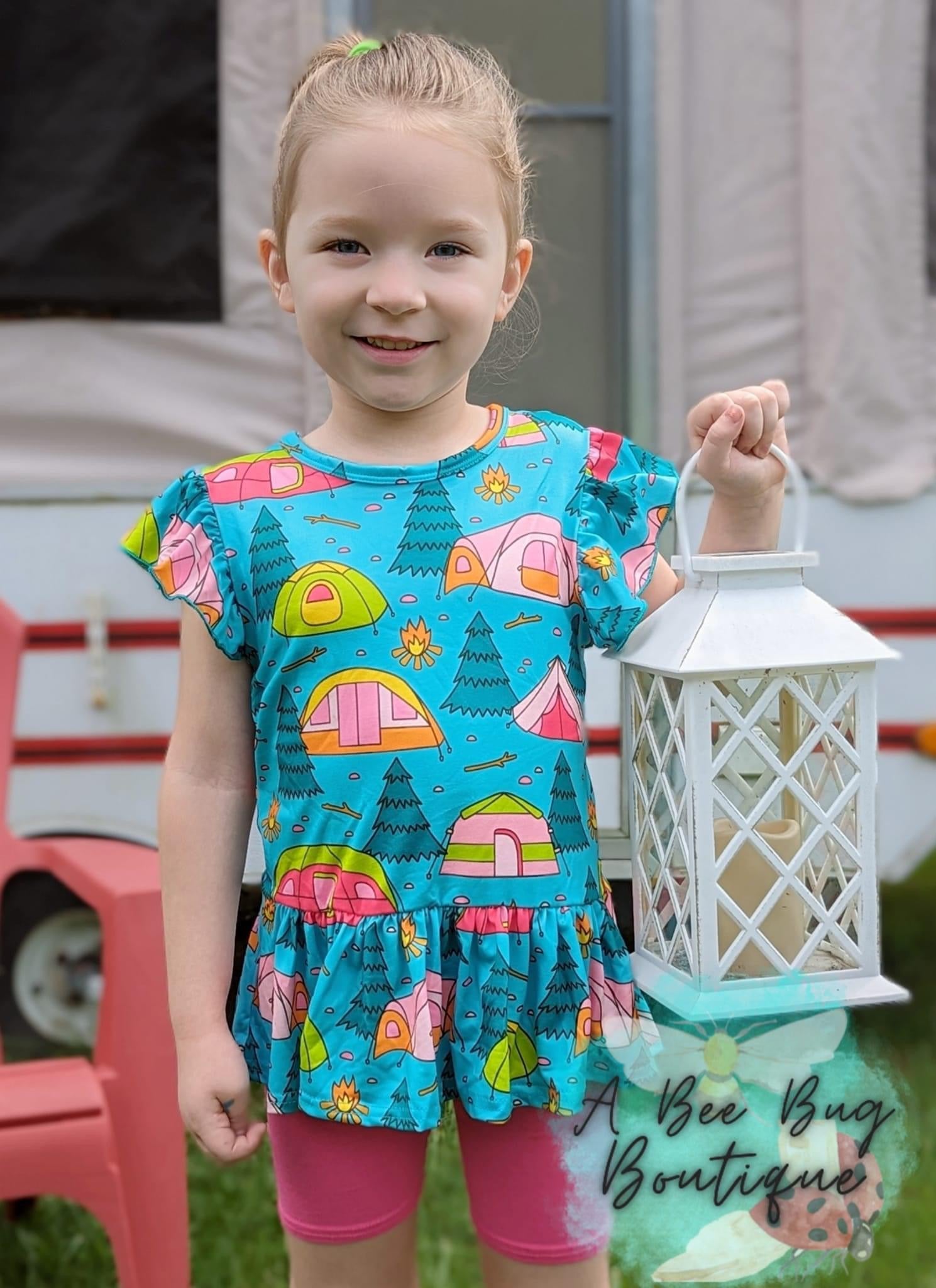 Campsite Fun Peplum Top